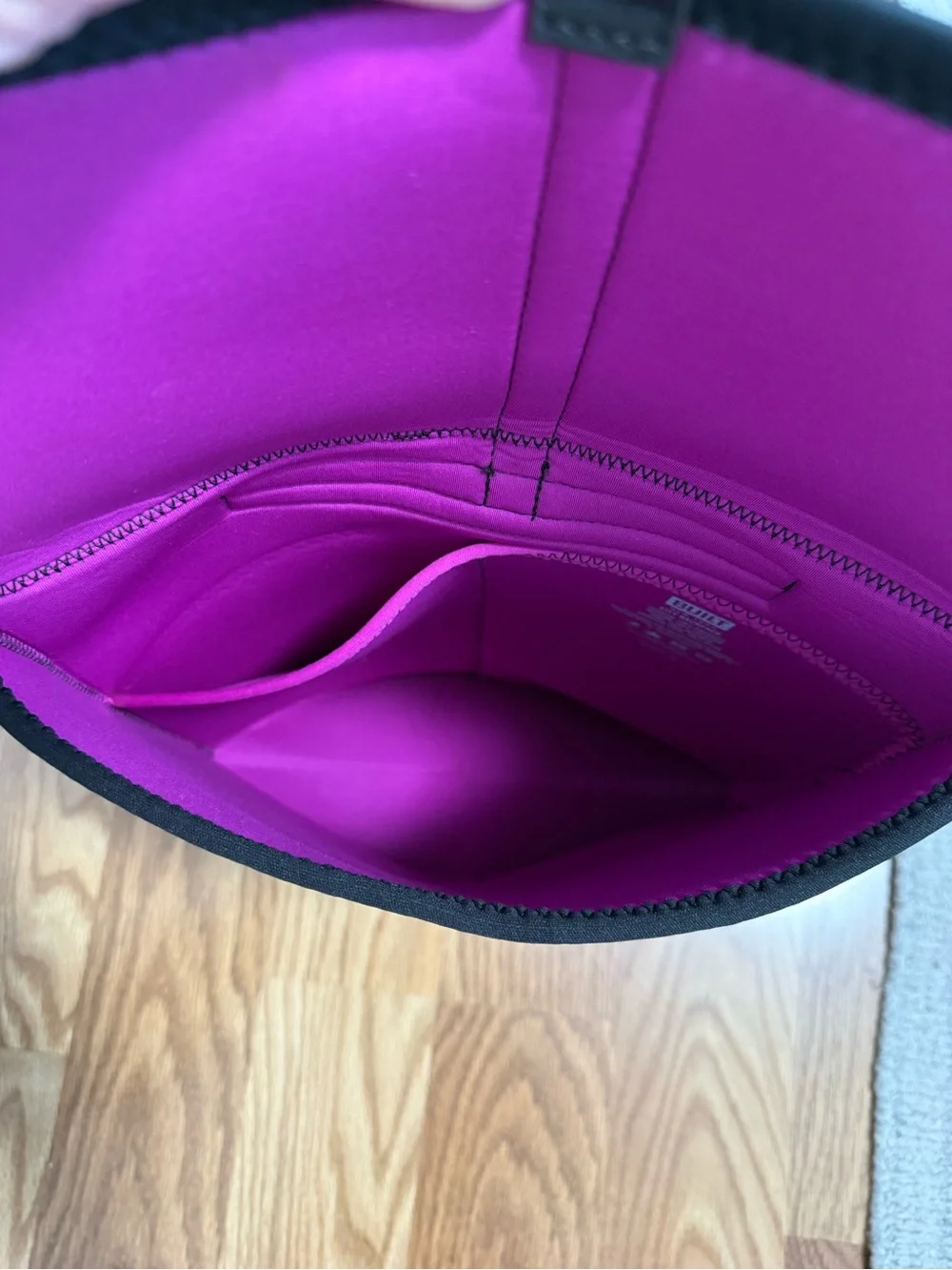BUILT NEW YORK neoprene city backpack w/ inside and outside pockets. Pink inside